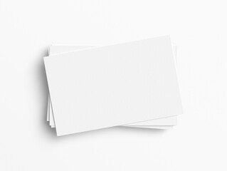 Stack of business cards on White Background