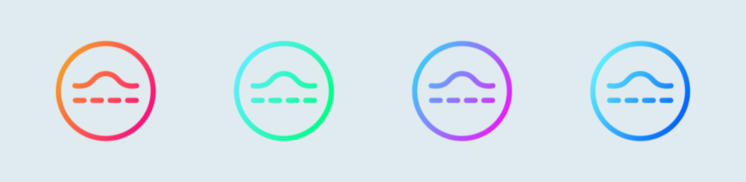 Average line icon in gradient colors. Business signs vector illustration.