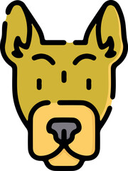 Vector illustration of animal faces with cute style.