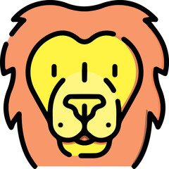 Vector illustration of animal faces with cute style.