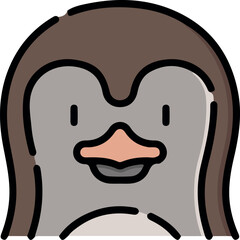 Vector illustration of animal faces with cute style.