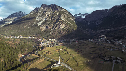 A village in the Italian Alps near Bormio.