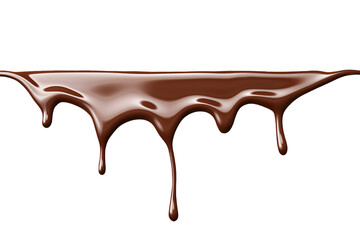 Chocolate milk splash isolated on transparency background, nutrition liquid fluid element flowing...