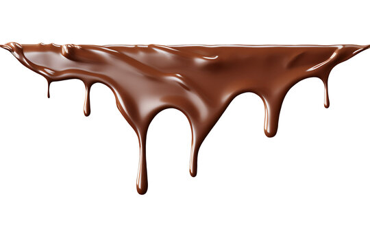 Chocolate milk splash isolated on transparency background, nutrition liquid fluid element flowing wave explode, dripping brown choco with drops