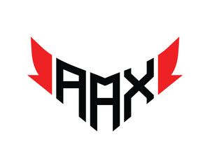 AAX letter logo design.
