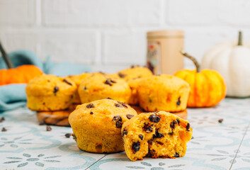 Pumpkin Muffin with chocolate chips
