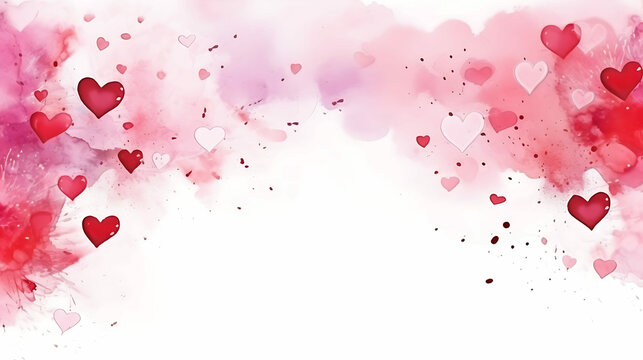 Beautiful painted love card with white space. Perfect for sweet and personal messages.