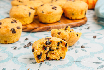 Pumpkin Muffin with chocolate chips