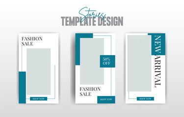 Set of modern social media story template . fashion story template