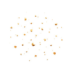 3d cartoon style party poppers with flying confetti ui icon