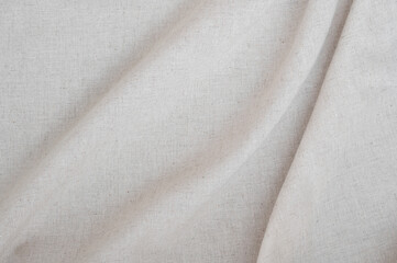 Aesthetic neutral beige background, soft blurry linen fabric texture with abstract folds and natural shadows, minimalist business branding or wedding design template