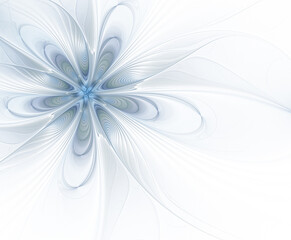 Abstract fractal flower on a light background