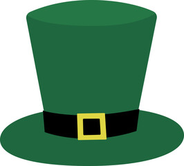 Patrick's day leprechaun hat flat icon