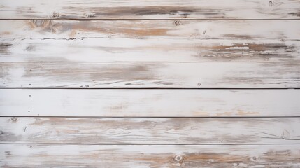 White wooden planks wall background.