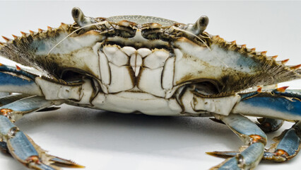 Close-up of a live Callinectes sapidus also know as Blue crab