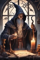 Evil faceless Wizards casting spells, dark and scary night, realistic, detailed, horror, spooky, terror above a pile of corpses, fantasy, intricate, elegant, highly detailed illustration