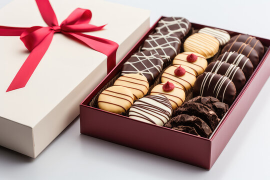 Traditional Czech baked Christmass cookies in a beautiful gift box.