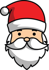 Obraz na płótnie Canvas vector cartoon santa claus christmas greeting for christmas celebration