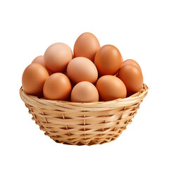 eggs in a basket isolated on transparent background Remove png, Clipping Path, pen tool