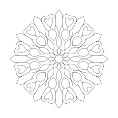 Common Style Coloring Book Mandala Design