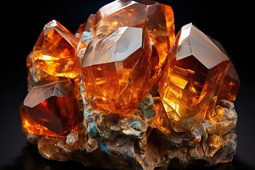 Pure amber stones, precious jewelry stone.