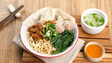 Chicken noodles are one of Indonesian culinary delights