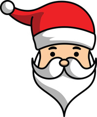 Obraz na płótnie Canvas vector cartoon santa claus christmas greeting for christmas celebration
