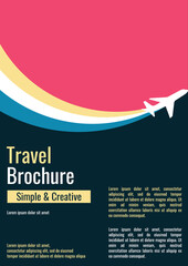 Simple and creative travel poster, flyer and brochure design