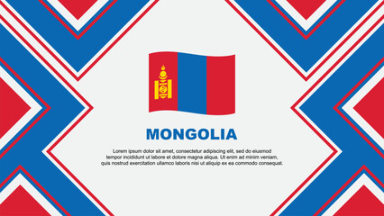 Mongolia Flag Abstract Background Design Template. Mongolia Independence Day Banner Wallpaper Vector Illustration. Mongolia Vector