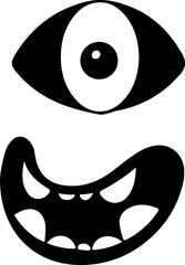 Monster Face SVG, Monster SVG, Mama's Little Monster SVG, Cartoon Monster svg, Snuggle Monster svg, Cute Monster svg, Fuzzy Monster svg