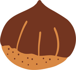 Freehand drawing of chestnut.