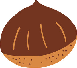 Freehand drawing of chestnut.