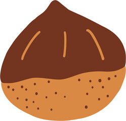 Freehand drawing of chestnut.