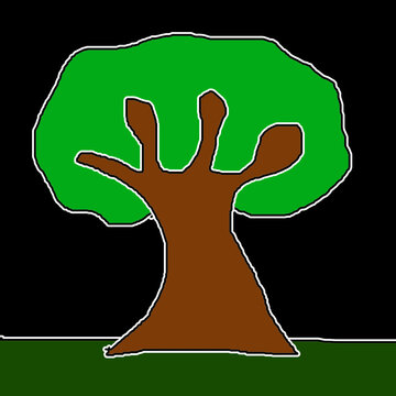 hand holding tree