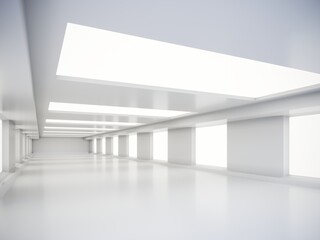 Abstract Futuristic empty floor and room Sci-Fi Corridor With light for showcase,room,interior,display products.Modern Future cement floor and wall background technology interior concept.3d render