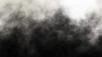 White fog or smoke on black background.