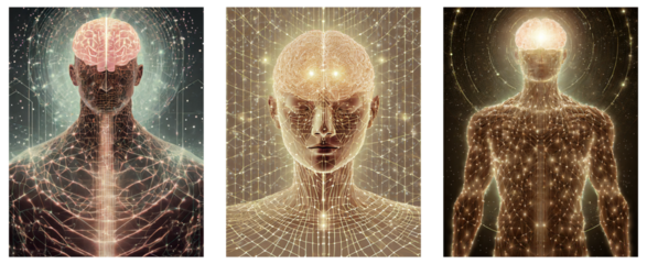 human in the future, technological change, future, set of 3