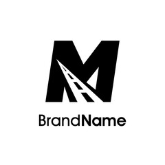 Minimalist Initial M Way Logo