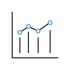 Line Chart Icon vector stock illustration.