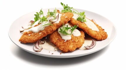 fried chicken with salad. generative ai