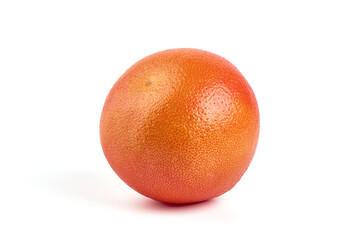Red grapefruit, isolated on white background.