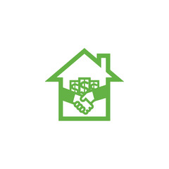 House sale and purchase agreement logo, suitable for your housing business and others.