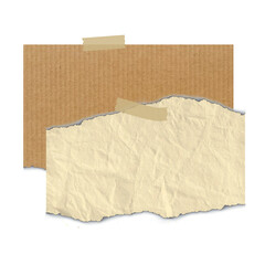 Fototapeta premium Torn Paper Note with Tape