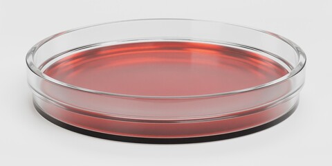 Realistic 3D Render of Petri Dish with Blood