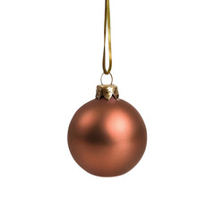 red christmas bauble isolated on white, png