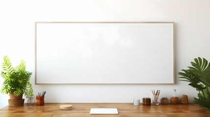 Clean Slate for Creative Ideas on Whiteboard, Empty, Office, School, Write