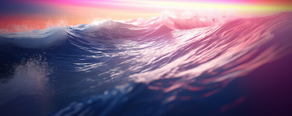 Obraz premium Beautiful sea water background with purple sunset colors