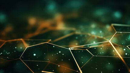 Elegance in Green and Gold, Abstract Background - A Harmonious Fusion of Opulent Tones.