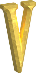 Golden letter