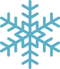 vector illustration of one snowflake icon. isolated on white background. editable